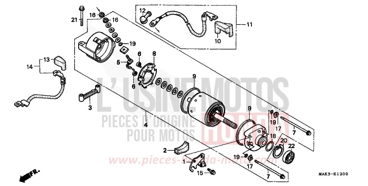 STARTING MOTOR for SLR BLACK (NH1) from 1998