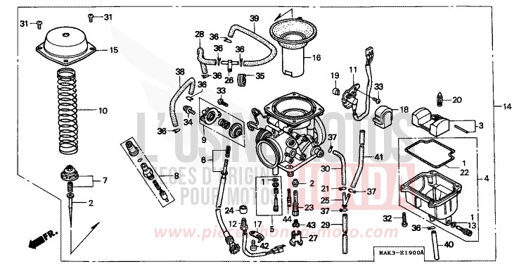 CARBURETOR for SLR BLACK (NH1) from 1998