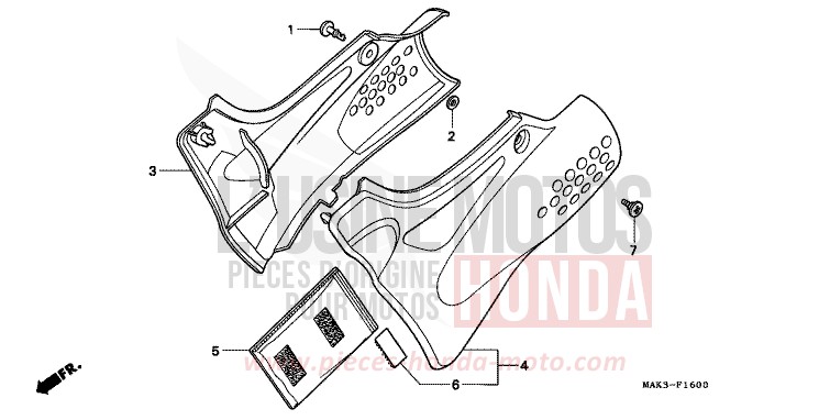 SIDE COVER (1) for SLR BLACK (NH1) from 1998