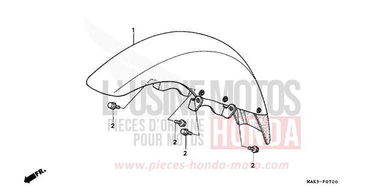 FRONT FENDER (1) for SLR CORSA GREEN (G163) from 1998
