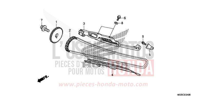 CAM CHAIN/TENSIONER for NC700D CANDY GRACEFUL RED-U (R151) from 2012