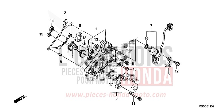 INGRANAGGIO RIDUTTORE per NC700D ION BLUE METALLIC (PB388) del 2012