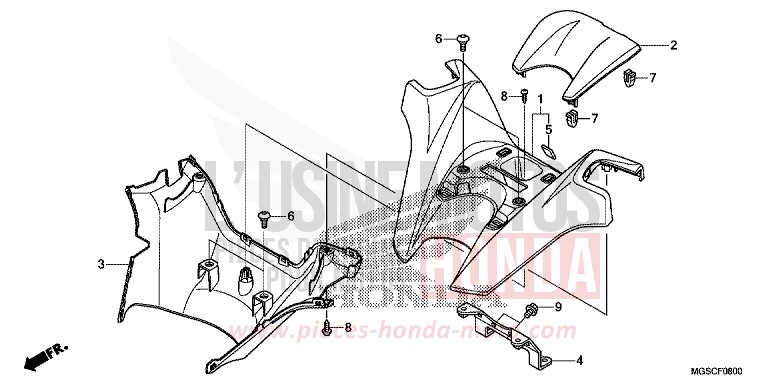HANDLE COVER for NC700D PEARL SUNBEAM WHITE (NHA66) from 2012