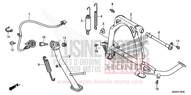 STAND for NC700D PEARL SUNBEAM WHITE (NHA66) from 2012