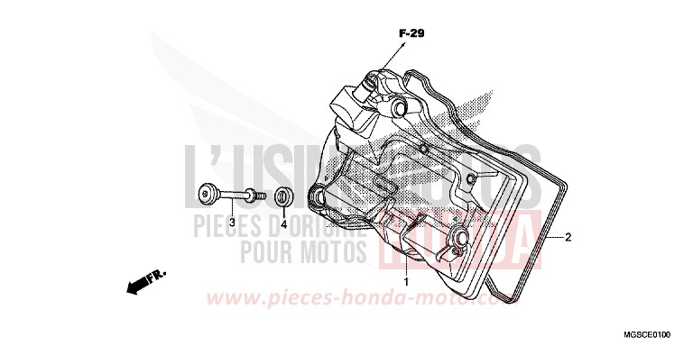 CYLINDER HEAD COVER for NC700D ION BLUE METALLIC (PB388) from 2012