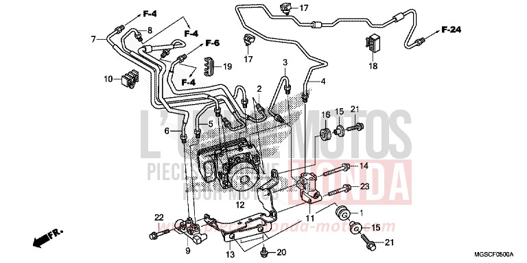 MODULATORE ABS per NC700D ION BLUE METALLIC (PB388) del 2012