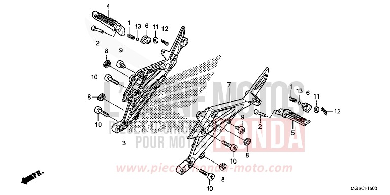 PEDANA per NC700D ION BLUE METALLIC (PB388) del 2012