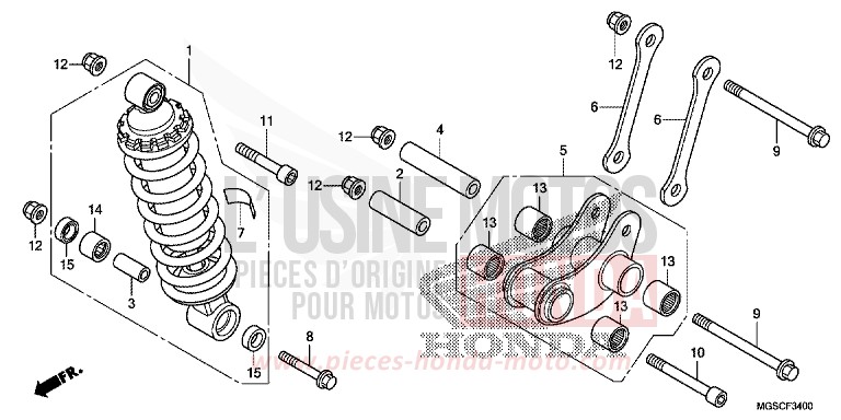 REAR CUSHION for NC700D ION BLUE METALLIC (PB388) from 2012