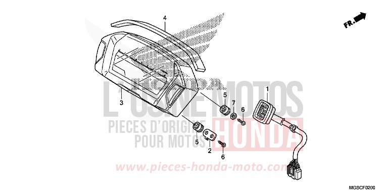 METER for NC700D PEARL SUNBEAM WHITE (NHA66) from 2012