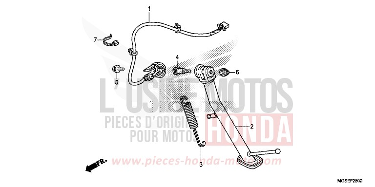 STAND for NC700S SEAL SILVER METALLIC (NHA14) from 2012