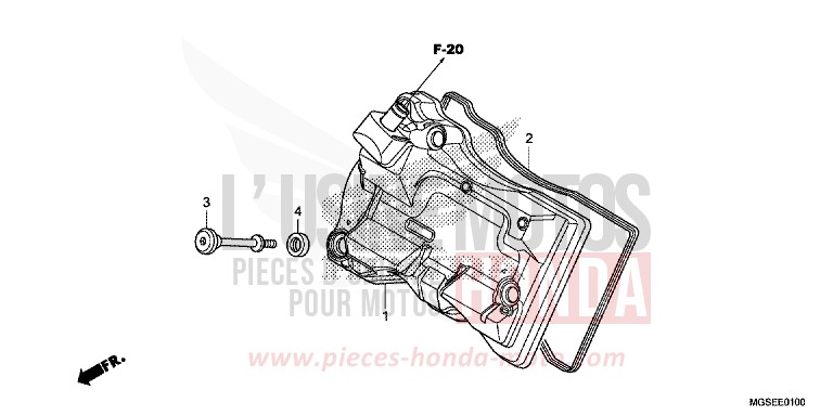 COPERCHIO TESTATA per NC700S GRAPHITE BLACK (NHB01) del 2012