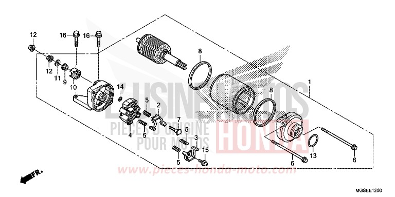 STARTING MOTOR for NC700S SEAL SILVER METALLIC (NHA14) from 2012