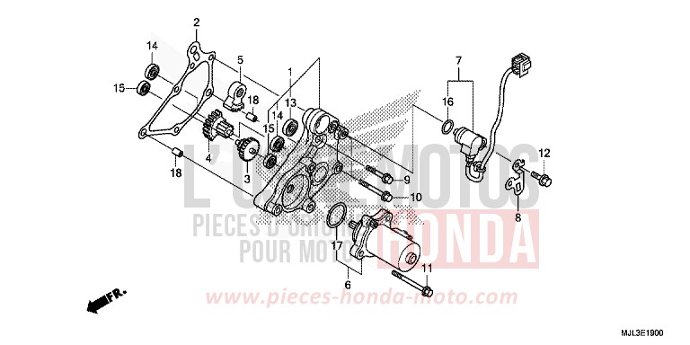 INGRANAGGIO RIDUTTORE per NC700XD GRAPHITE BLACK (NHB01) del 2014