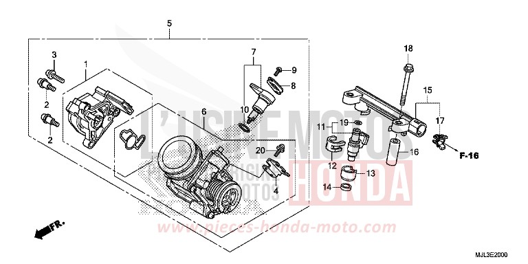 CORPO FARFALLATO per NC700XD GRAPHITE BLACK (NHB01) del 2014