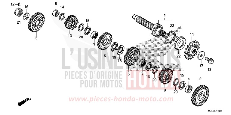 TRANSMISSION (COUNTERSHAFT) (NC700XD/750XD) for NC700XD SWORD SILVER METALLIC (NHA95) from 2014