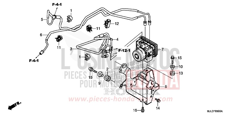 MODULATORE ABS per NC700XD SWORD SILVER METALLIC (NHA95) del 2014