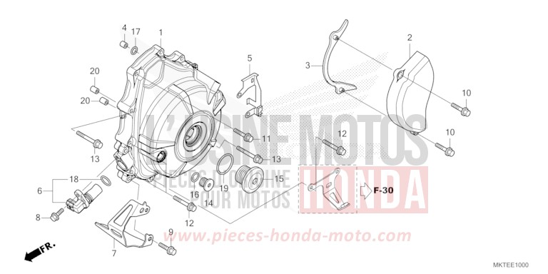 A.C. GENERATOR COVER for ADV750 GRAPHITE BLACK (NHB01) from 2025