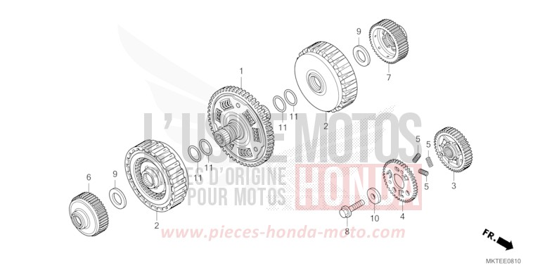 CLUTCH for ADV750 PEARL GLARE WHITE (NHB53) from 2025