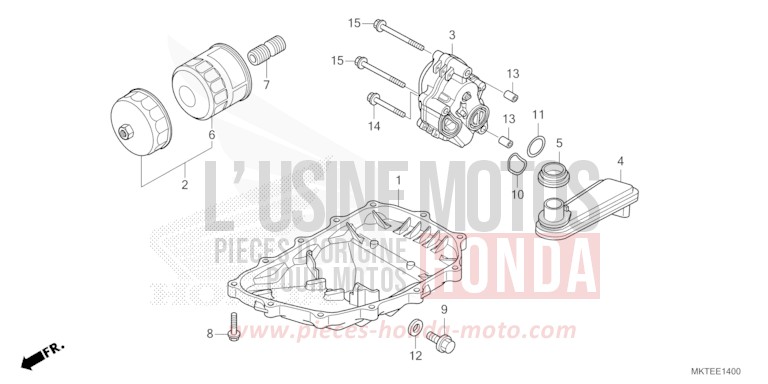 OIL PAN/OIL PUMP for ADV750 PEARL GLARE WHITE (NHB53) from 2025