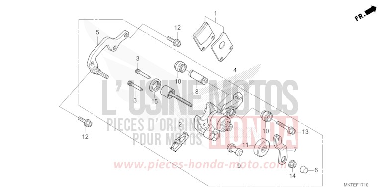 PARKING BRAKE CALIPER for ADV750 MAT GOLDFINCH YELLOW (Y242) from 2025
