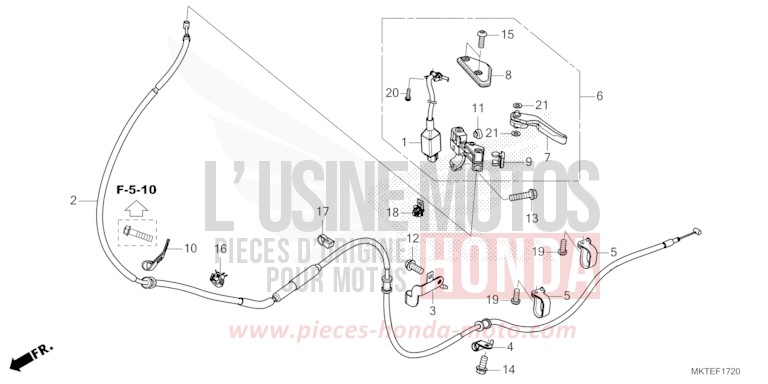 PARKING BRAKE LEVER for ADV750 GRAPHITE BLACK (NHB01) from 2025
