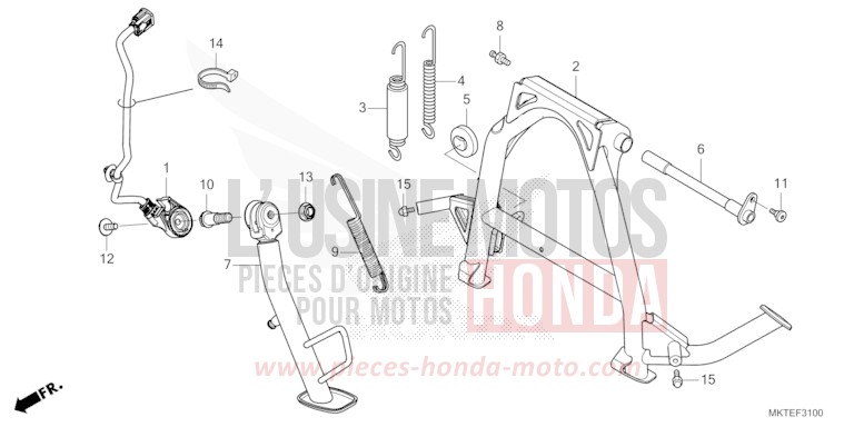 STAND for ADV750 GRAPHITE BLACK (NHB01) from 2025
