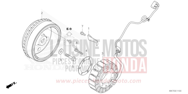 GENERATOR for ADV750 PEARL GLARE WHITE (NHB53) from 2025