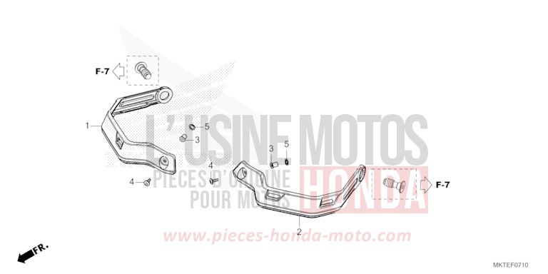 KNUCKLE GUARD for ADV750 PEARL GLARE WHITE (NHB53) from 2025