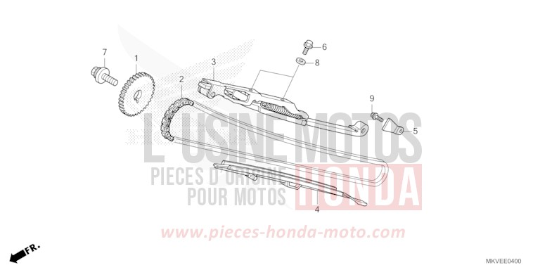 CAM CHAIN/TENSIONER for NSS750 IRIDIUM GRAY METALLIC (NHC65) from 2025