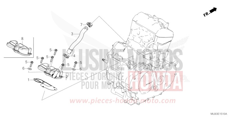 BREATHER COVER for CB750A MAT PEARL GLARE WHITE (NHB54) from 2025