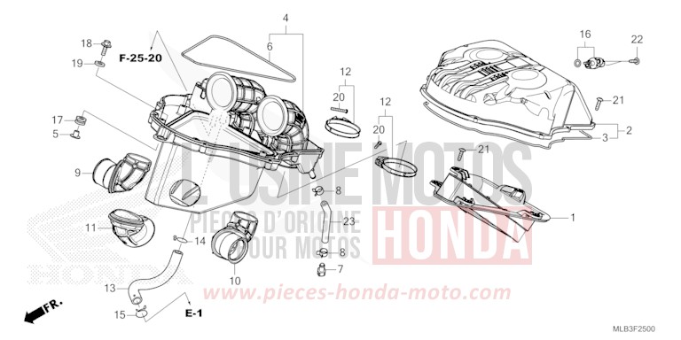 AIR CLEANER for CB750A MAT PEARL GLARE WHITE (NHB54) from 2025