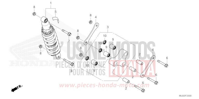 REAR CUSHION for CB750A MAT PEARL GLARE WHITE (NHB54) from 2025