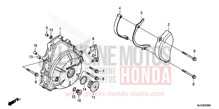 A.C. GENERATOR COVER for NC750J MAT BALLISTIC BLACK METALLIC (NHA86) from 2015