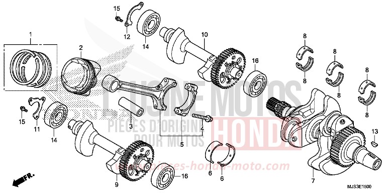CRANKSHAFT/PISTON for NC750J MAT BALLISTIC BLACK METALLIC (NHA86) from 2015