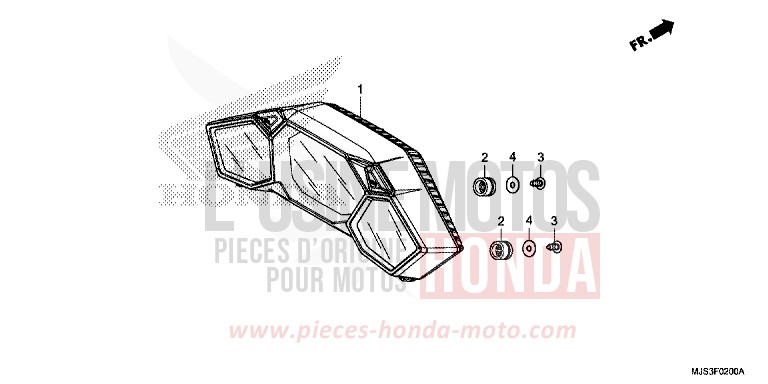 METER for NC750J MAT BALLISTIC BLACK METALLIC (NHA86) from 2015