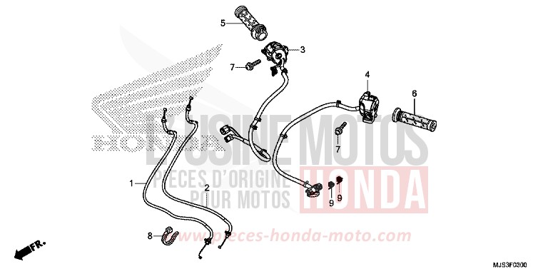 SWITCH/CABLE for NC750J MAT BALLISTIC BLACK METALLIC (NHA86) from 2015