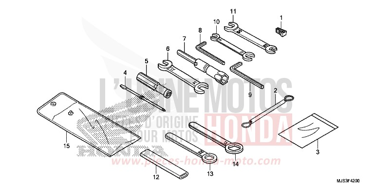 TOOL for NC750J MAT BALLISTIC BLACK METALLIC (NHA86) from 2015