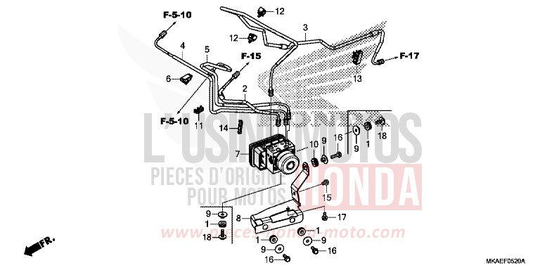 ABS MODULATOR for NC750D MAT ALPHA SILVER METALLIC (NHB73) from 2019
