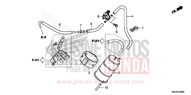 CANISTER for NC750D MAT ALPHA SILVER METALLIC (NHB73) from 2019