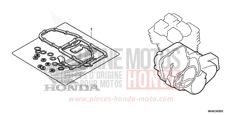GASKET KIT B for NC750D MAT BALLISTIC BLACK METALLIC (NHA86) from 2019