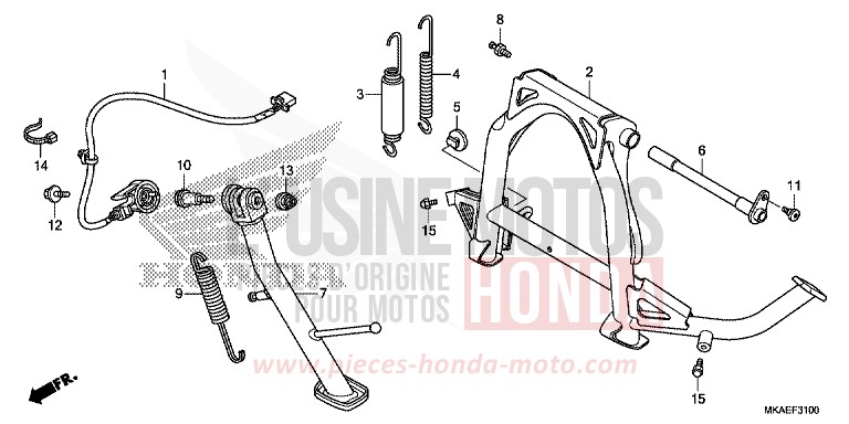 STAND for NC750D PEARL GLARE WHITE (NHB53) from 2019