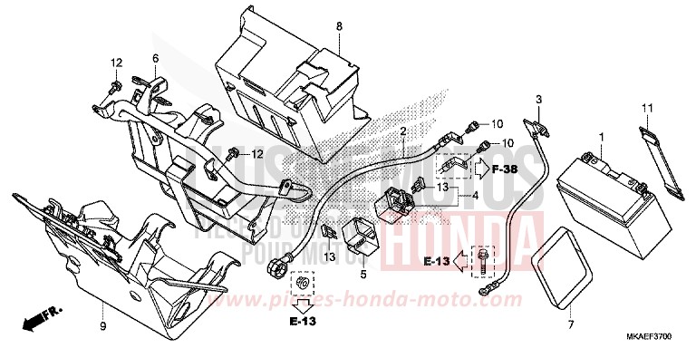 BATTERY for NC750D PEARL GLARE WHITE (NHB53) from 2019
