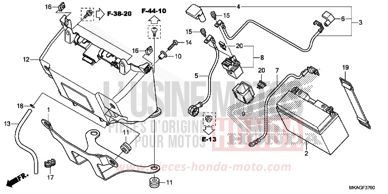 BATTERY for NC750S GRAPHITE BLACK (NHB01H) from 2018