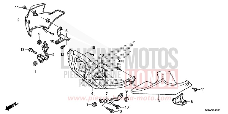 UNDER COWL (NC750S/SA) for NC750S GRAPHITE BLACK (NHB01H) from 2018