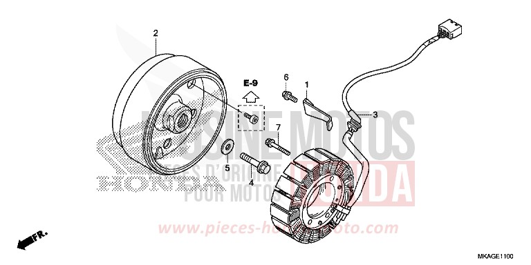 GENERATOR for NC750S SWORD SILVER METALLIC (NHA95Y) from 2018