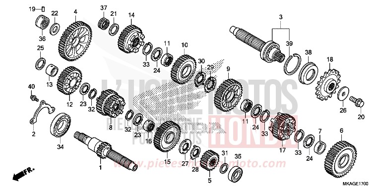 TRANSMISSION (NC750S/SA) for NC750S SWORD SILVER METALLIC (NHA95Y) from 2018