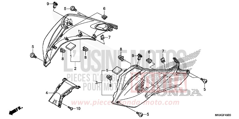 SHELTER for NC750S SWORD SILVER METALLIC (NHA95Y) from 2018
