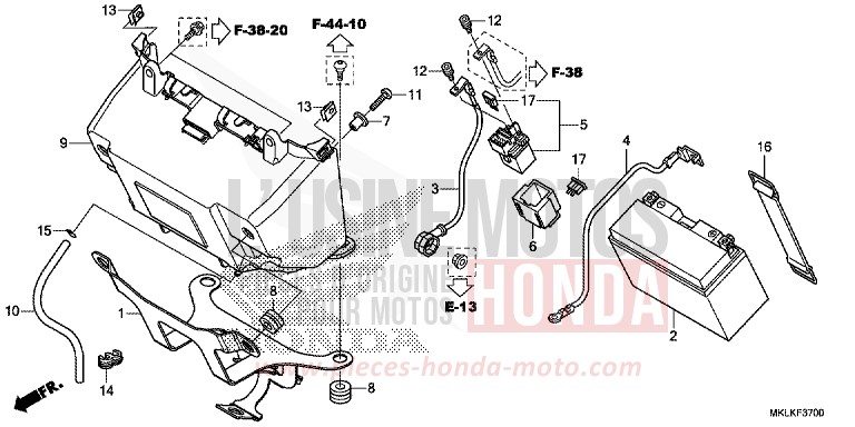 BATTERY for NC750S GRAPHITE BLACK (NHB01H) from 2019