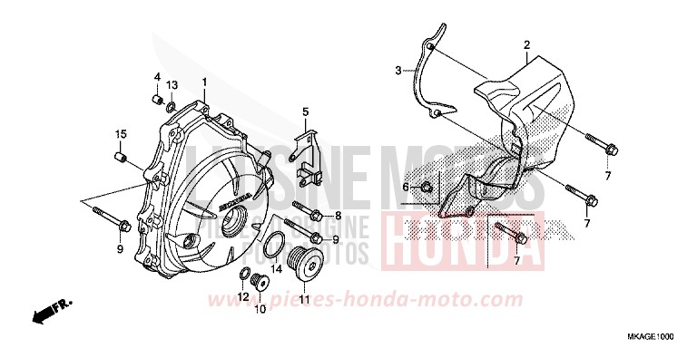 A.C. GENERATOR COVER for NC750S GRAPHITE BLACK (NHB01N) from 2018
