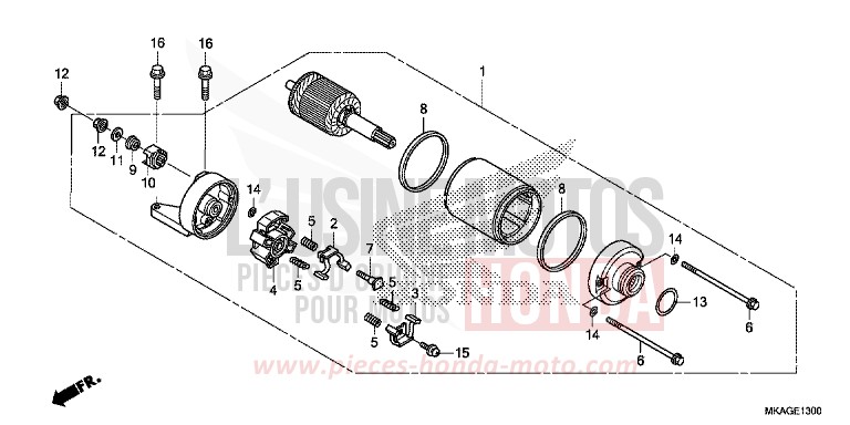 STARTING MOTOR for NC750S MAT GUNPOWDER BLACK METALLIC (NH436E) from 2018